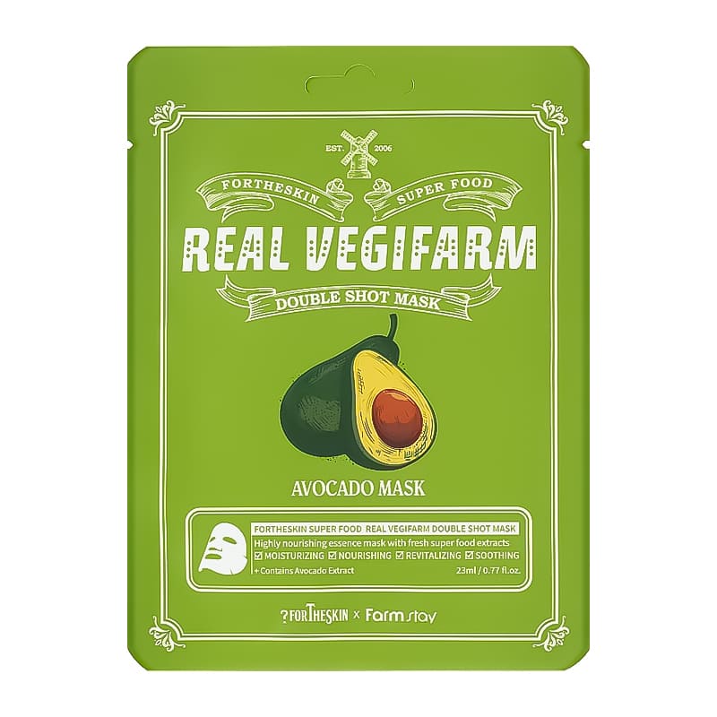 Fortheskin Super Food Real Vegifarm Double Shot Mask Avocado