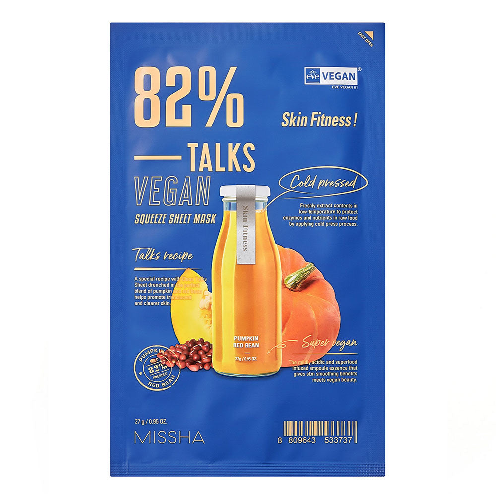 Missha Talks Vegan Squeeze Sheet Mask Skin Fitness