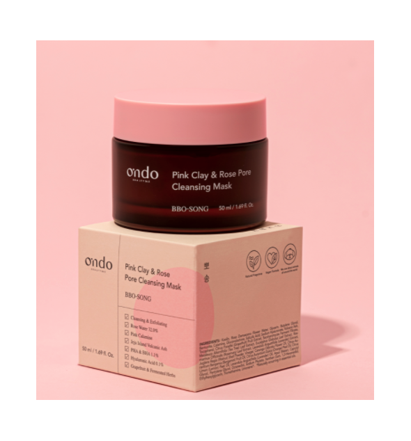 Ondo Beauty 36.5 Pink Clay & Rose Pore Cleansing Mask