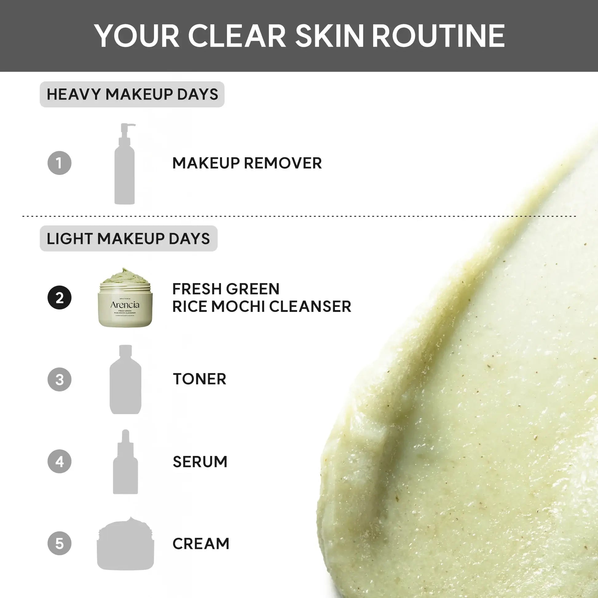 Arencia Fresh Green Rice Mochi Cleanser