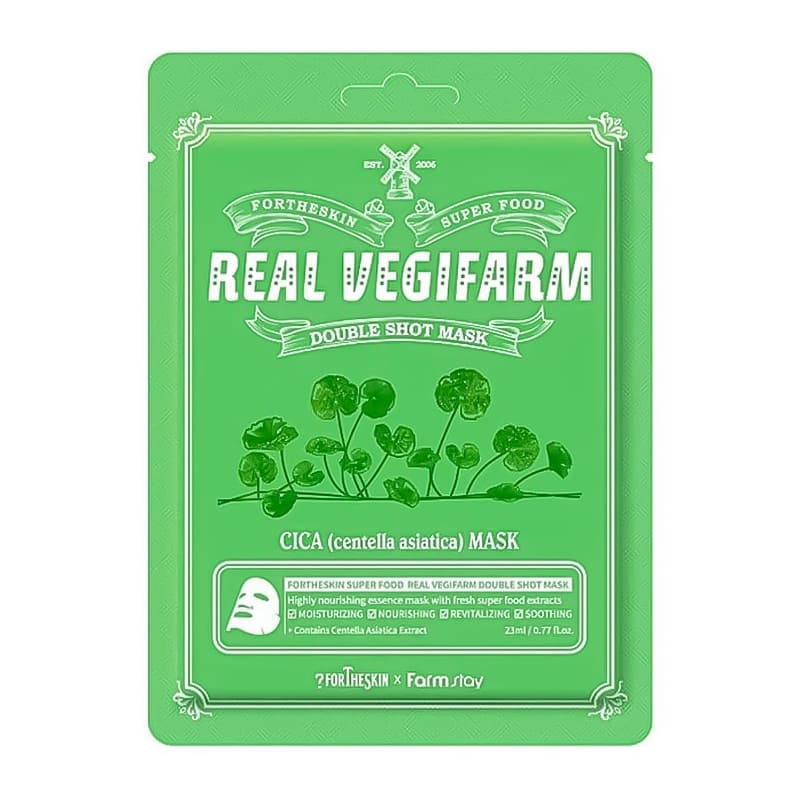 Fortheskin Super Food Real Vegifarm Double Shot Mask Cica
