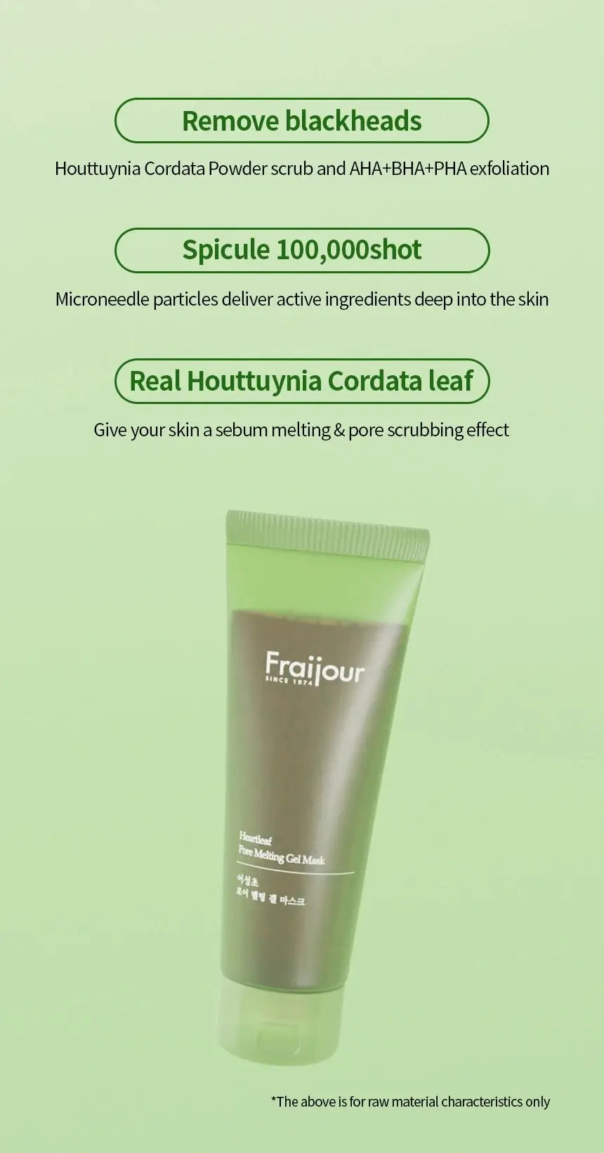 Fraijour Heartleaf Pore Melting Gel Mask