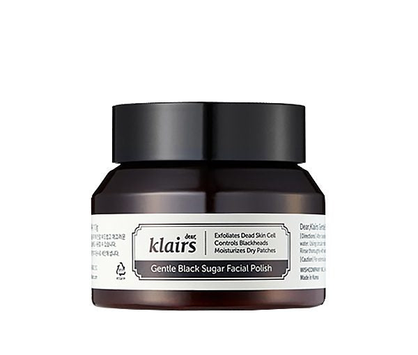 Klairs Gentle Black Sugar Polish scrub viso