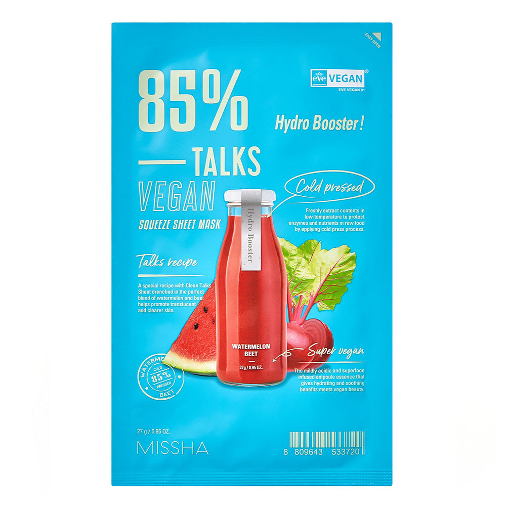 Missha Talks Vegan Squeeze Sheet Mask Hydro Booster